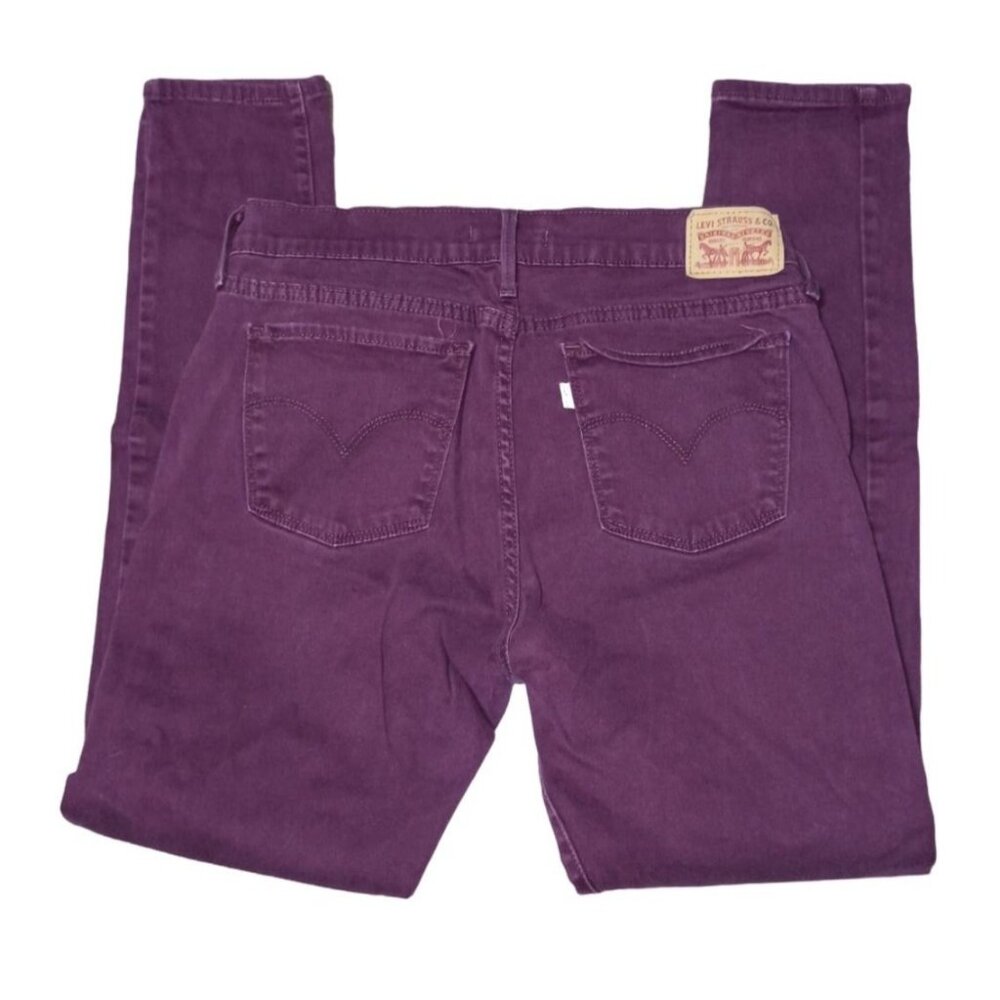Levis Jeans 710 Super Skinny Womens Size 31 x 30 Eggplant Purple